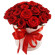 красные розы в шляпной коробке. Болгария