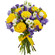 букет желтых роз и синих ирисов. Болгария