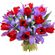 Виолетта. Яркий весенний букет из тюльпанов и ирисов.. ЮАР